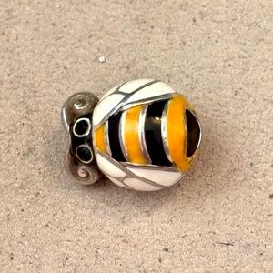 🆕Listing! Brighton Bee My Honey bead Big bumblebee Enameled yellow black Retired